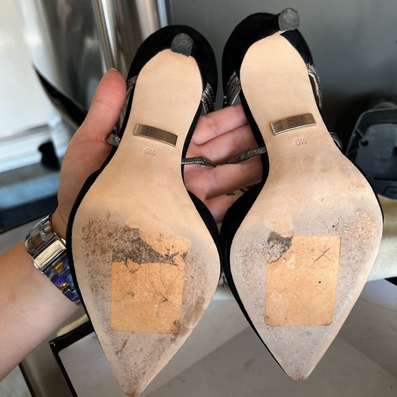 Badgley Mischka Black Suede Pumps - Picture 4 of 6